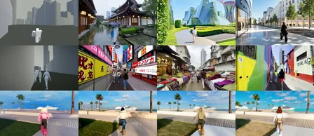 Teaser for Coarse-to-Real: Generative Rendering for Populated Dynamic Scenes
