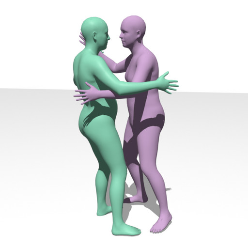 Rendered conditioning and reaction 3D poses