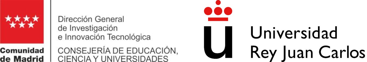 Logos of Comunidad de Madrid, IDEA-CM project, and Universidad Rey Juan Carlos
